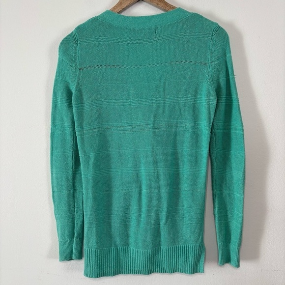 Gap Factory Cotton Spring Teal Light Weight Button Down Cardigan Sweater Size XS - Picture 6 of 7